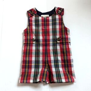 The Beaufort Bonnet Company Plaid Jumpsuit - Red, Green, Blue